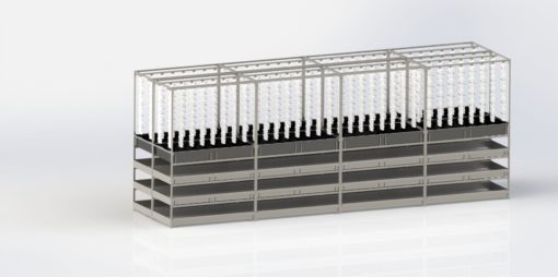 8 cell Dachnik commercial aquaponics system